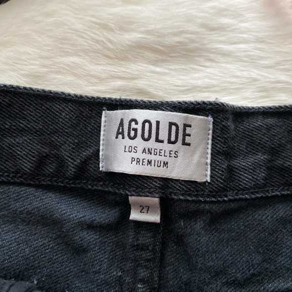 AGOLDE Ridley Short High-rise vintage denim cut-off shorts - Picture 3 of 11